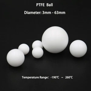 Ø 3 mm-63 mm blanco PTFE bolas PTFE bombas de diafragma bolas de sellado bolas de válvula - Imagen 1 de 13