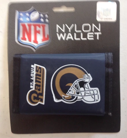 NEW ST LOUIS RAMS NYLON TRIFOLD WALLET BILLFOLD NFL LICENSED Cover