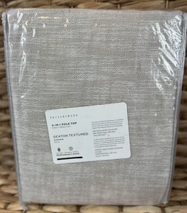 Pottery Barn Seaton Textured Curtain Panel 50 x 84” Oatmeal (Beige) Poletop NEW - Picture 1 of 5