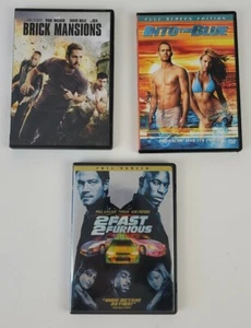 Into the Blue, Brick Mansions, 2 Fast 2 Furious - Paul Walker DVD 3 Movie Lot  - Picture 1 of 9