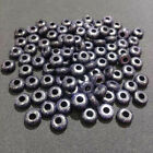 100 pièces en gros perles en pierre de sable bleu naturel boulier perles grand trou 5 x 10 mm