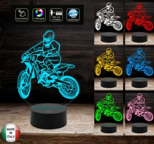 LAMPADA a led 7 colori selezionabili Motocicletta MOTOCROSS Regalo originale - Foto 1 di 8