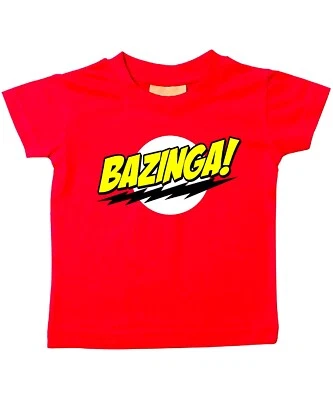 LARKWOOD BABY BAZINGA T-SHIRT NERD BIG BANG THEORY T SHIRT SHELDON GRÖSSEN 0-6 MONATE BIS 2-3 JAHRE