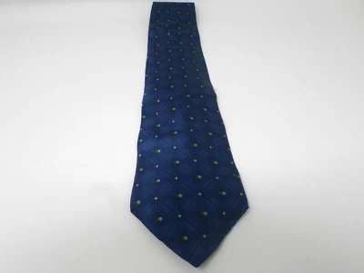Corbata Barrington Azul Estampado Geográfico Seda Sears con Etiquetas Originales Corbata Foto 1 de 4
