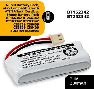 3pcs Genuine VTech BT162342/BT262342 2.4V 600mAh Cordless Phone Battery Packs - Zdjęcie 1 z 11
