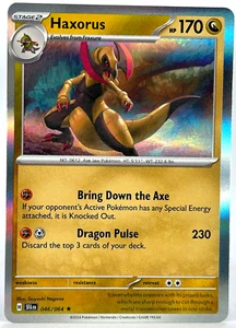 HAXORUS Holo Rare Scarlet Violet Shrouded Fable 46/64 Pokemon - Picture 1 of 2