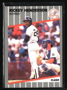 Rickey Henderson 1989 Fleer #254  Baseball Card