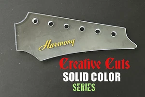 Vintage Harmony Guitar Headstock Vinyl Decal Inlay set Antique Gold - Picture 1 of 4