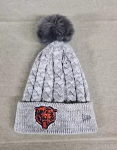 Chicago Bears New Era NFL Women's Gray Knit Pom Beanie - Picture 1 of 5