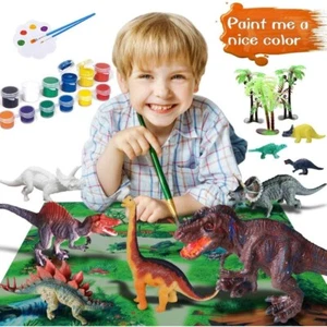 Kids Dinosaur Painting Kit Figurines ,DIY Dinosaur Arts &Craft for Boys & Girls - Picture 1 of 7