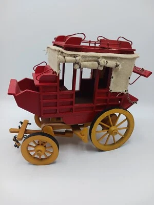 Carro decorativo de madera para diligencia del viejo oeste hecho a mano Foto 1 de 4