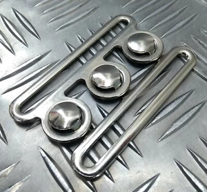 Genuine British Military Nurses Replacement Ball Belt Buckle Set Chrome NEW - Picture 1 of 4