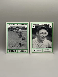 Tris Speaker #18 Harry Heilmann #20 1982 TCMA Baseball’s Greatest Hitters EX - Picture 1 of 5