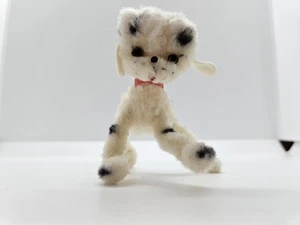 Ara Austria gefleckter Hund Wolle Chenille Stiel Tasche Haustiere Spielzeug 3 Zoll 1950er - Bild 1 von 14