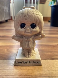 1970  W & R Berries Girl w/big eyes Figure “I Love You This Much” Figurine - Picture 1 of 6