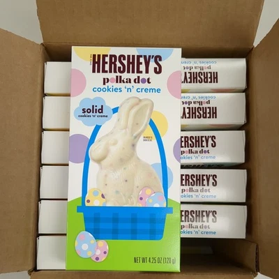 12 - Hershey's Cookies 'n' Crema Lunares Conejito Caramelo de Pascua, Caja de Regalo 4.25 OZ Foto 1 de 4