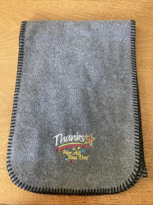 Bufanda polar gris Port Authority vintage de los años 90 o principios de los 2000 bordada 56 pulgadas Foto 1 de 4