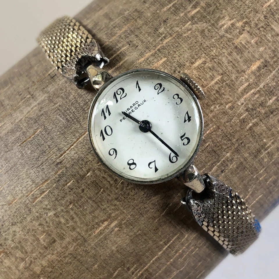 Reloj mecánico de cuerda vintage Girard Perregaux para mujer de moda tono dorado 6 1/2" Foto 1 de 4