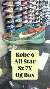 NIKE AIR ZOOM KOBE VI 6 ALL STAR PRELUDE SZ 7Y 429913-008 AUTHENTIC BOX RARE RIP - Picture 1 of 5