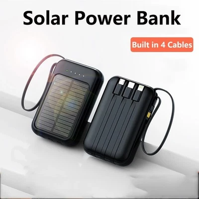 Portable 10000mAh Solar Power 3 USB Bank Pack Battery Charger For Mobile Phone - image 1 of 4