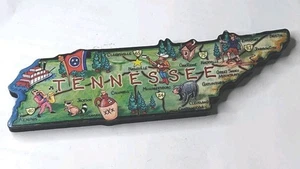 Tennessee Wood Refrigerator Magnet Memphis Nashville Great Smoky Mountains  - Picture 1 of 7