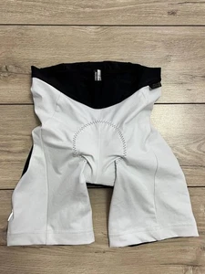 Women's ASSOS White Black FI.LADY_S5 Cycling Shorts sz L Padded Bike - Picture 1 of 7