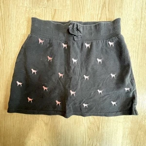 The Black Dog size Small Navy Lavender Embroidered Dogs Drawstring Skort - Picture 1 of 5