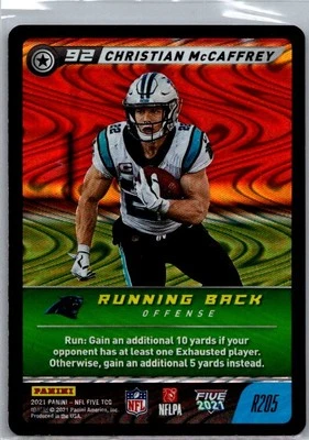2021 Panini NFL Five #R205 Christian McCaffrey Swirl-o-Rama - Image 1 of 2