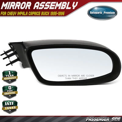 Espejo retrovisor de puerta remoto manual para pasajero para Chevrolet Impala Caprice Buick 1995 1996 Foto 1 de 4