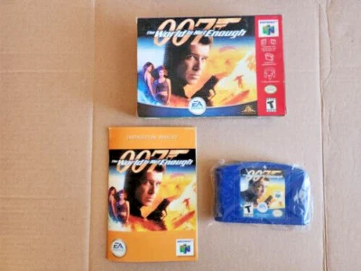 N64 007 The World is Not Enough Nintendo 64 CIB AUTHENTIC Blue Cart - Image 1 of 4