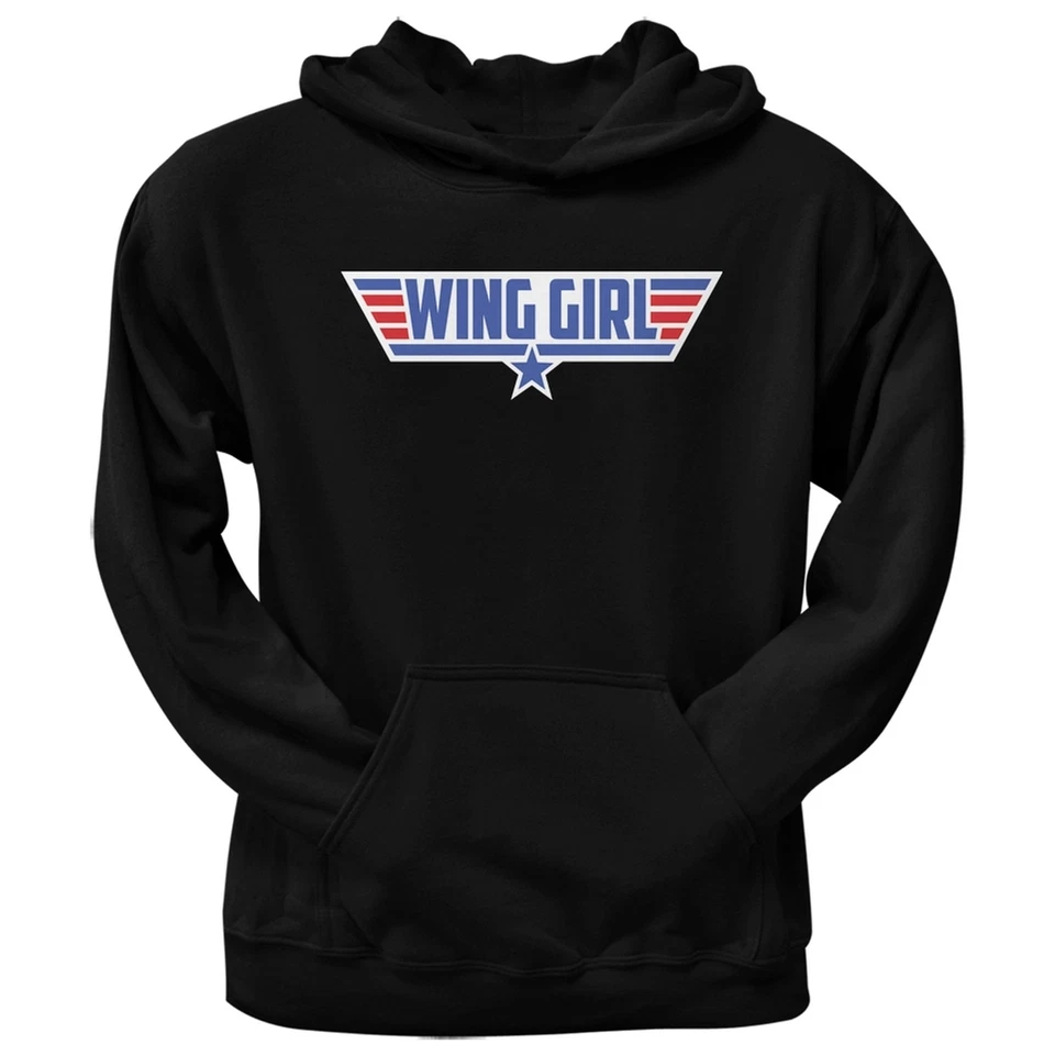 Wing Girl Black Adult Pullover Hoodie — 第 1/1 张图片