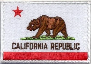 State Flag 100% Embroidered Patch-Calfornia, Iron-on/sew-on,shoulder,jacket,cap - Picture 1 of 1