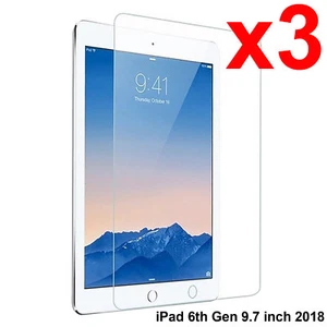 x3 Full Anti-scratch screen protector for Apple iPad 6 9.7 6th Generation 2018 - Picture 1 of 2