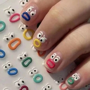 5 pieces of big mouth monsters party nail art Nail Stickers - Picture 1 of 6