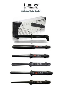 ISO Beauty Black Twister Curler Curling Iron Wand - CHOOSE SIZE - Picture 1 of 14