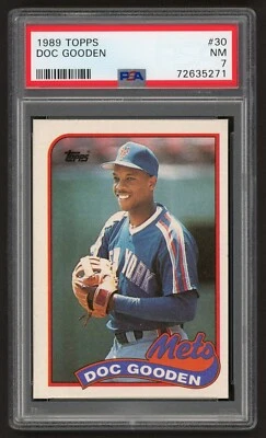 Topps Dwight Gooden #30 1989 New York Mets Legend Doc PSA 7 casi como nuevo Foto 1 de 3