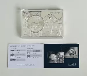 KRÜGERRAND Münzbarren 1 OZ Silber 999er 2024 im 3 OZ Barren mit Etui NEU OVP - Bild 1 von 4