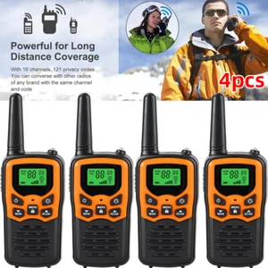 4 Pack/2Set Long Range Walkie Talkie 10 km Two Way Radio Handheld 22 Channels - Picture 1 of 14