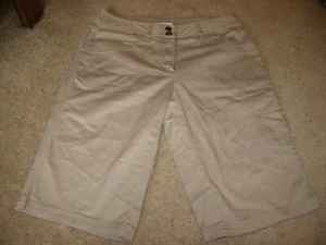 Womens Tan CHRISTOPHER & BANKS Stretch Cotton Shorts 4 - Picture 1 of 2