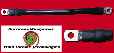 HURRICANE WIND POWER Battery Interconnect Cable Black 6 Inch 2/0 AWG for Solar Panel Wind Generator