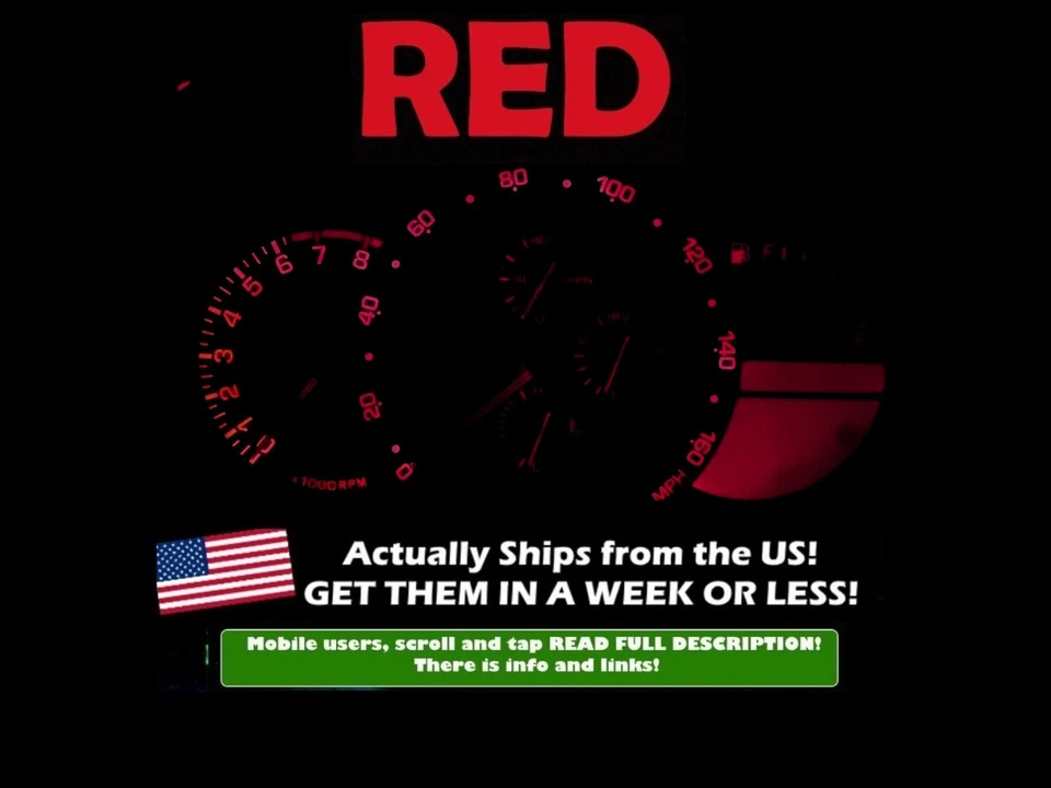 REAL Gauge Cluster LED Dash kit Bulb Red For Lexus iS300 01 - 05 2001 2005 - Image 1 of 2