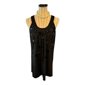 La ROK schwarz metallic vorne strukturiert Neckholder Damen Swing Kleid Gr. S Neujahr Datum - Bild 1 von 12