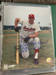 Frank Howard autographed baseball 8 x 10 photograph with inscription - Picture 1 of 2