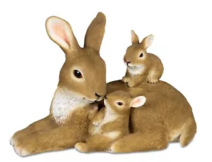 Formano Ostern Dekofigur Hasefamilie 27 cm naturbraun Kunststein 780300 - Bild 1 von 1