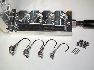 Freshwater Flateye Standup jig mold with eyes 1/4, 3/8, 1/2, 3/4oz CNC Aluminum - Picture 1 of 7