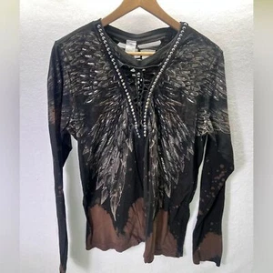 Affliction Age of Winter Cleo Wash T shirt Women’s 2X plus size Cute Straps 2064 - Picture 1 of 8