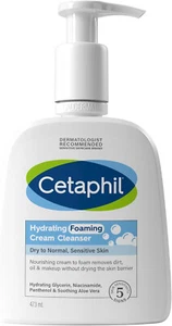 CETAPHIL HYDRATING FOAMING CREAM CLEANSER AND MAKEUP REMOVER, 473ML, FACE WASH W - Picture 1 of 8