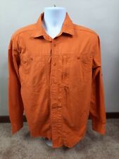 Guide Series Men's Medium Fishing Orange Long Sleeve Shirt