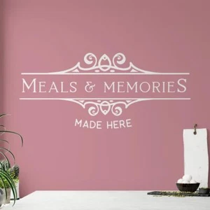 Meals and Memories Made Here Wandaufkleber - Bild 1 von 2