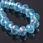 3mm 4mm 6mm 8mm 10mm 12mm Plated Roundelle Faceted Crystal Glass Loose Beads
